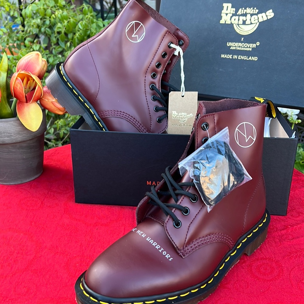 🏴󠁧󠁢󠁥󠁮󠁧󠁿 New MIE Dr. Martens Cherry Red 1460 Boots UK 7 - Picture 9 of 17